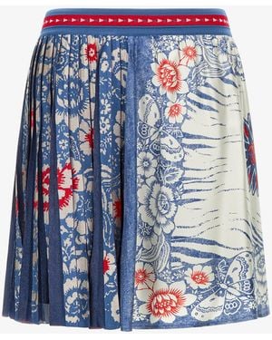 Roberto Cavalli Banda Print Skirt - Blue