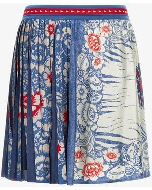 Roberto Cavalli Banda Print Skirt - Blue