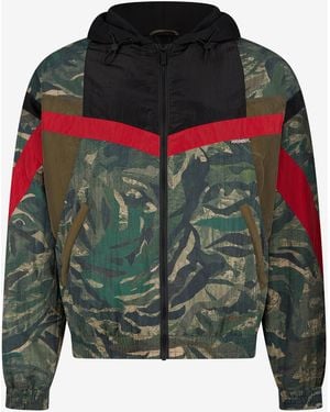 Roberto Cavalli Tiger Camu Print Jacket - Green