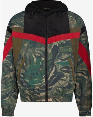 Roberto Cavalli Tiger Camu Print Jacket - Green