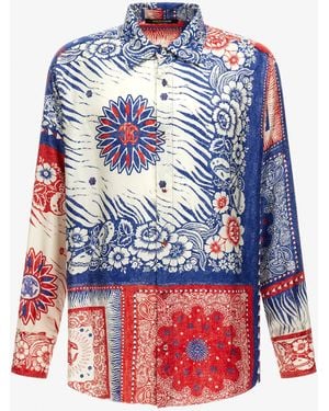 Roberto Cavalli Bandana Print Shirt - Red