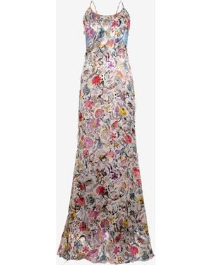 Roberto Cavalli Abitolungo Silk Dress - White