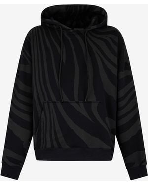 Roberto Cavalli Zebra Print Sweatshirt - Black