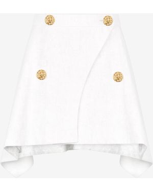 Roberto Cavalli Wall Print Mini Skirt - White