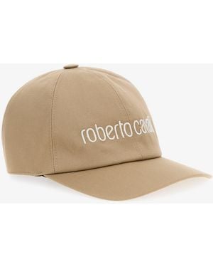 Roberto Cavalli Cap With Logo - Natural