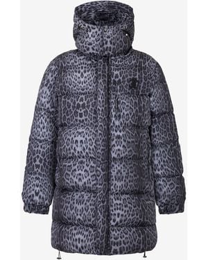 Roberto Cavalli Piumino Lungo Stampato - Blu