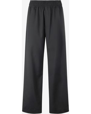 Roberto Cavalli Loose Virgin Wool Trousers - Black