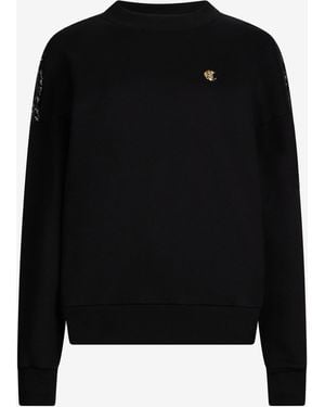 Roberto Cavalli Felpa Nera Con Schiena - Nero