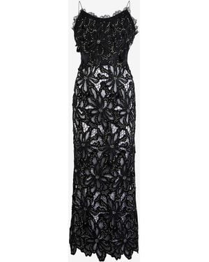 Roberto Cavalli Floral Lace Dress - Black