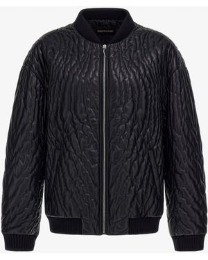Roberto Cavalli Quilted Bomber Jacket - Blue