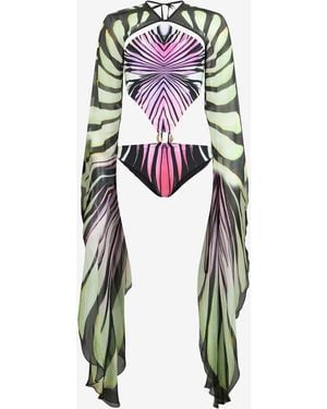 Roberto Cavalli Ray Of Paradise Print One-Piece Swimsuit - White