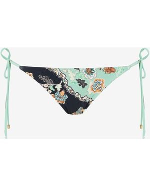 Roberto Cavalli Slip Bikini Stampa Kimono - Blu