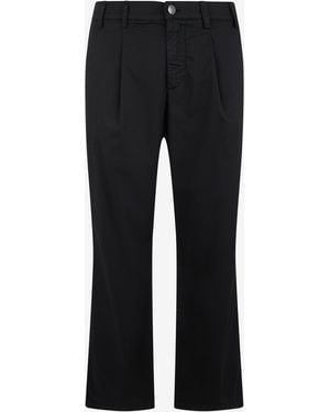 Roberto Cavalli Pants Straight-Leg Pleats - Black