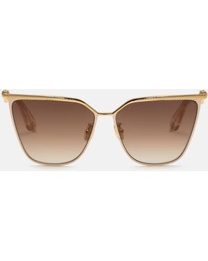 Roberto Cavalli Metal Front And Temple Sunglesses - White