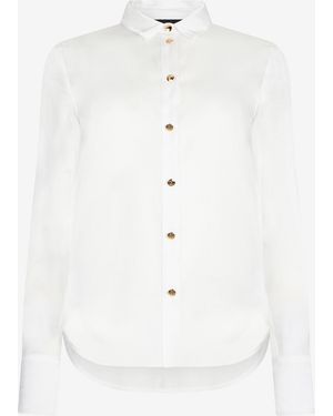 Roberto Cavalli Shirt With Buttons - White