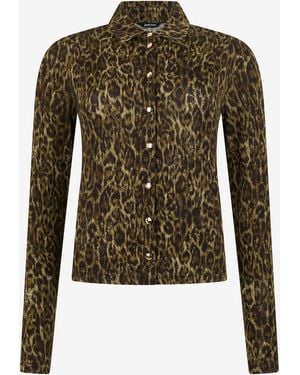 Roberto Cavalli Leopard Skin Print Shirt - Green