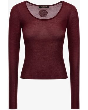 Roberto Cavalli Crew Neck Sweater - Rojo