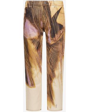 Roberto Cavalli Savage Print Jeans - White