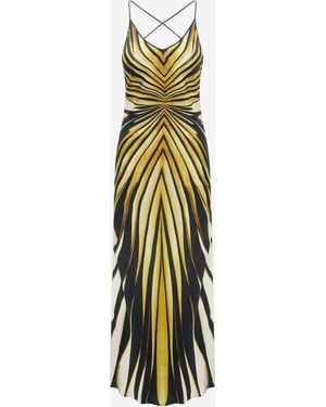 Roberto Cavalli Ray Of Print Silk Maxi Dress - White