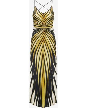 Roberto Cavalli Ray Of Print Silk Maxi Dress - White