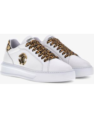 Roberto Cavalli Sneakers Con Monogram Rc - Multicolore
