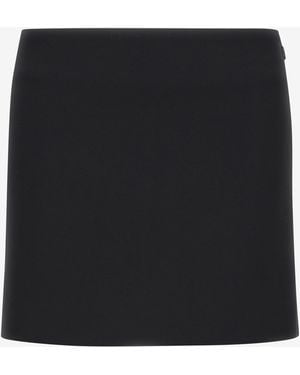 Roberto Cavalli Miniskirt With Logo - Black