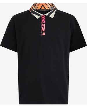 Roberto Cavalli Ray Of Paradise Print Polo - Black
