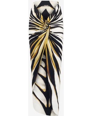 Roberto Cavalli Ray Of Print Sarong - White