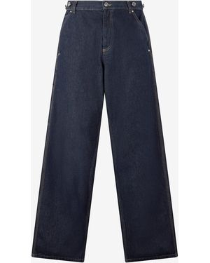 Roberto Cavalli Jeans With Loose Leg And Rc Monogram - Blue