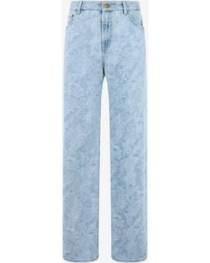 Roberto Cavalli Wide-Leg Denim Pants - Blue