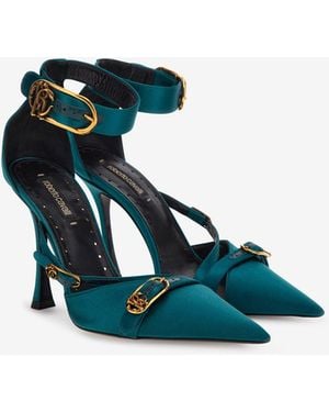 Roberto Cavalli Pump With Monogram Rc - Blue