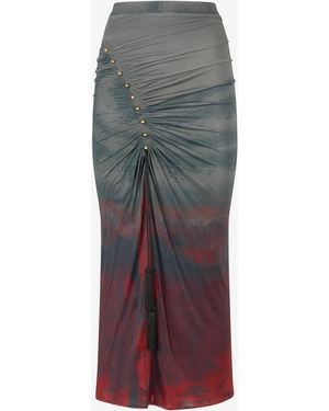 Roberto Cavalli Mottled-Effect Midi Skirt - Multicolour