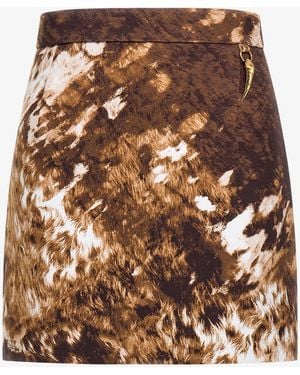 Roberto Cavalli Appaloosa Print Mini Skirt - Brown