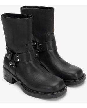 Roberto Cavalli Boots With Logo Detail - Black