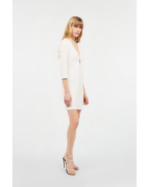 Roberto Cavalli Mini Dress With Three-Quarter Sleeves - White