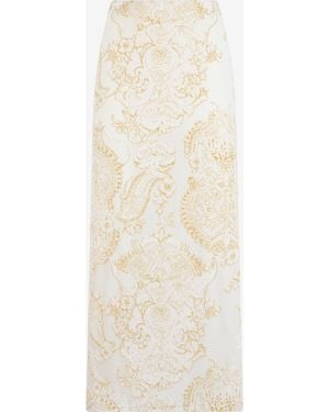 Roberto Cavalli Ornamental Print Skirt - White