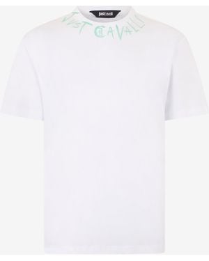Roberto Cavalli T-Shirt With Logo - White