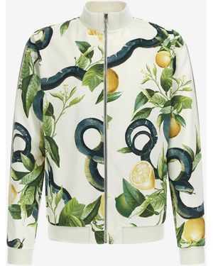 Roberto Cavalli Bomber Lemon Print - Verde