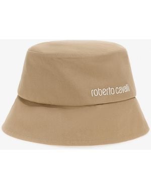 Roberto Cavalli Cap With Logo - Natural