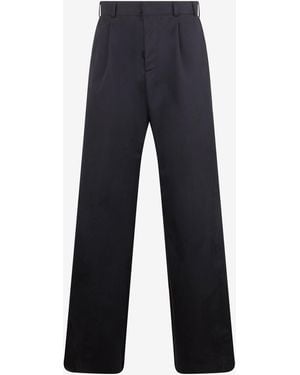 Roberto Cavalli Pantalones Negros Bordado Serpiente - Azul