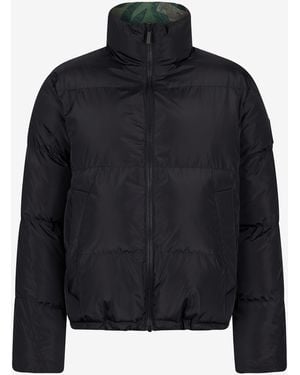 Roberto Cavalli Reversible Tiger Camu Print Puffer Jacket - Blue