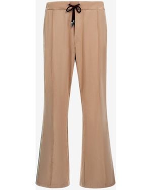 Roberto Cavalli Flared Pants With Side Bands - White