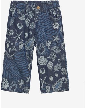 Roberto Cavalli Bermuda Stampa Marina - Blu