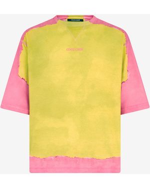 Roberto Cavalli And Color-Block T-Shirt - Yellow