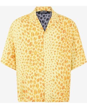 Roberto Cavalli The Jaguar Kiss Print Shirt - Yellow