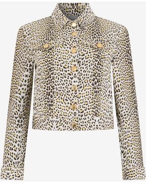 Roberto Cavalli Pop Jaguar Animal-Print Jacket - White