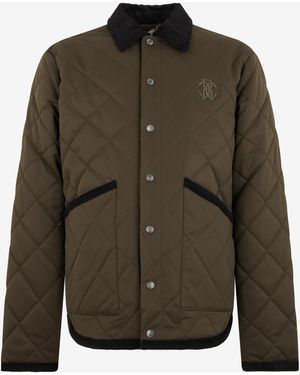 Roberto Cavalli Dunkelgrüne Husky-Steppjacke