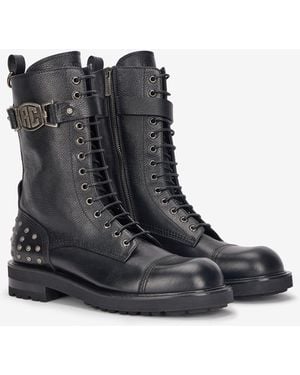 Roberto Cavalli Schnürstiefel Mit Applikation Des Monogramms Rc - Schwarz