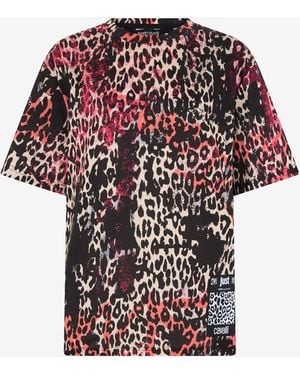Roberto Cavalli Cotton T-Shirt - Red