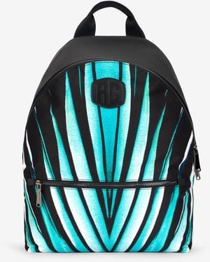 Roberto Cavalli Ray Of Sea Print Backpack - Blue